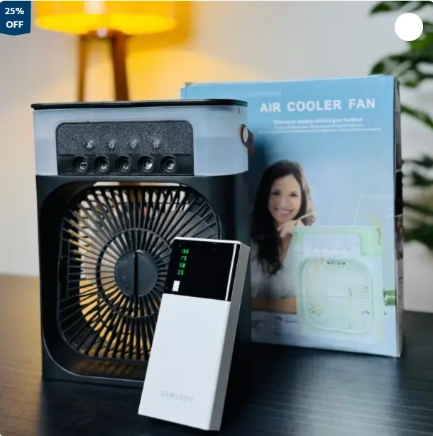 Mini rechargeable air collar fan